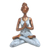 Cement statuette, 'Asana Pose in Blue' - Hand Crafted Cement Yoga Statuette (image 2a) thumbail