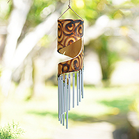 Hand Crafted Bamboo Wind Chime,'Bamboo Rhythm'