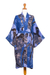 Batik rayon robe, 'Overseas' - Hand Made Batik Rayon Robe thumbail