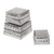 Decorative aluminum boxes, 'Shimmering Pyramid' (set of 3) - Hand Made Decorative Aluminum Boxes (Set of 3) (image 2a) thumbail