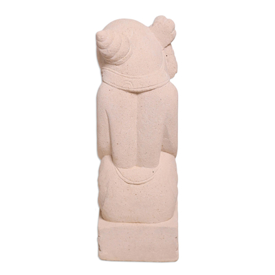 Sandstone statuette, 'Ketut Jepun' - Artisan Carved Sandstone Statuette