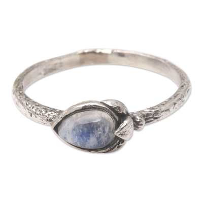 Sterling Silver and Rainbow Moonstone Ring