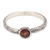 Garnet single stone ring, 'Lovely and Perfect' - Garnet and Sterling Silver Single Stone Ring thumbail