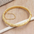 Gold-plated bangle bracelet, 'Glamorous Gold' - Artisan Crafted Gold-Plated Bangle Bracelet from Bali (image 2) thumbail