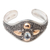 Gold-accented blue topaz cuff bracelet, 'Wild Story' - Gold-Accented Blue Topaz Cuff Bracelet (image 2a) thumbail