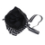 Ikat cotton yoga mat carrier, 'Striped Mandala in Black' - Ikat Cotton Yoga Mat Bag with Stripe Motif