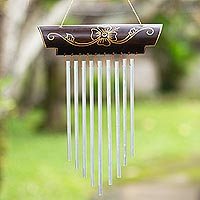 Bamboo wind chime, 'Old Soul' - Handmade Balinese Bamboo Wind Chime