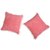 Cotton cushion covers, 'Intimate Acquaintance in Rose' (pair) - Pink Cotton Cushion Covers from Bali (Pair)
