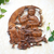 Wood relief panel, 'Dreaming Buddha' - Buddha-Themed Suar Wood Relief Panel (image 2) thumbail
