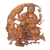 Wood relief panel, 'Dreaming Buddha' - Buddha-Themed Suar Wood Relief Panel thumbail