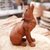 Wood statuette, 'Northern Howl' - Hand Carved Suar Wood Wolf Statuette (image 2) thumbail