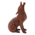 Wood statuette, 'Northern Howl' - Hand Carved Suar Wood Wolf Statuette (image 2e) thumbail