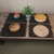 Tischsets aus Baumwollmischung, 'Black Lurik' (4er-Set) - Gestreifte Tischsets aus Baumwolle und Naturfasern (4er-Set)