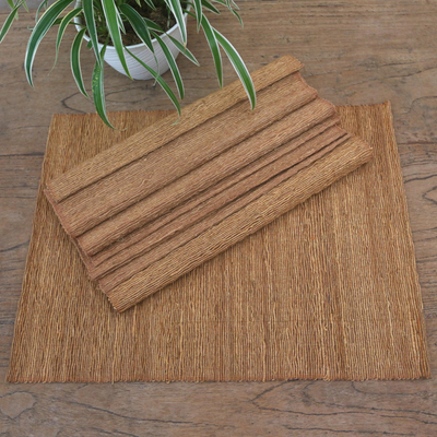 Genuine wood placemats Set of 4