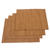 Cotton blend placemats, 'Gingerbread' (set of 4) - Woven Cotton and Natural Fiber Placemats (Set of 4) thumbail