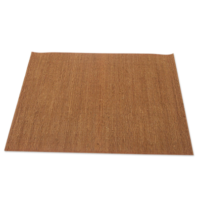Cotton blend placemats, 'Gingerbread' (set of 4) - Woven Cotton and Natural Fiber Placemats (Set of 4)
