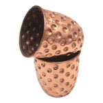 Copper cups, 'Rosy Polka Dots' (pair) - Hammered Copper Cups Handcrafted in Java (Pair)