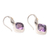 Gold-accented amethyst dangle earrings, 'Everlasting Reign' - Gold-Accented Amethyst Dangle Earrings