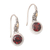 Gold-accented garnet dangle earrings, 'Tropical Color in Volcano' - Gold-Accented Garnet Dangle Earrings (image 2a) thumbail
