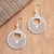 Sterling silver filigree dangle earrings, 'Filigree Eclipse' - Artisan Crafted Sterling Silver Dangle Earrings