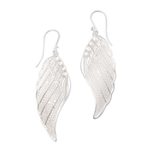 Sterling silver filigree dangle earrings, 'Wing It' - Sterling Silver Filigree Dangle Earrings from Java