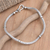Sterling silver chain bracelet, 'Joyful Inside' - Handmade Sterling Silver Chain Bracelet from Bali (image 2) thumbail
