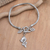 Sterling silver charm bracelet, 'Forest Dragon' - Sterling Silver Bracelet with Dragon Charm