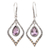 Gold-accented amethyst dangle earrings, 'Window Seat in Purple' - Handmade Gold-Accented Amethyst Earrings (image 2a) thumbail