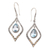 Gold-accented blue topaz dangle earrings, 'Window Seat in Blue' - Gold-Accented Blue Topaz Dangle Earrings (image 2a) thumbail