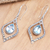 Gold-accented blue topaz dangle earrings, 'Window Seat in Blue' - Gold-Accented Blue Topaz Dangle Earrings (image 2b) thumbail