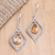 Gold-accented citrine dangle earrings, 'Window Seat in Yellow' - Gold-Accented Citrine Dangle Earrings