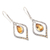 Gold-accented citrine dangle earrings, 'Window Seat in Yellow' - Gold-Accented Citrine Dangle Earrings