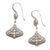 Gold-accented sterling silver dangle earrings, 'Genie Bottles' - Sterling Silver Lantern Shaped Earrings with Gold Accents (image 2a) thumbail