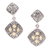 Gold-accented dangle earrings, 'Daytime Flower' - Gold-Accented Sterling Silver Dangle Earrings (image 2a) thumbail