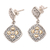 Gold-accented dangle earrings, 'Daytime Flower' - Gold-Accented Sterling Silver Dangle Earrings (image 2c) thumbail