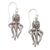 Gold-accented dangle earrings, 'Octopus Girl' - Gold-Accented Dangle Earrings with Octopus Motif (image 2a) thumbail
