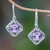 Gold-accented amethyst dangle earrings, 'Purple Windmill' - Gold-Accented Amethyst Dangle Earrings from Bali