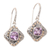 Gold-accented amethyst dangle earrings, 'Purple Windmill' - Gold-Accented Amethyst Dangle Earrings from Bali