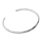 Sterling silver cuff bracelet, 'Simply the Best' - Hammered Finish Sterling Silver Cuff Bracelet