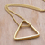 Vergoldete Halskette mit Anhänger - Vergoldete Halskette mit Anhänger und Dreiecksmotiv