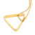 Collar colgante chapado en oro - Collar con colgante chapado en oro con motivo de triángulo