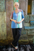 Rayon batik tunic, 'Lempuyang Temple' - colourful Rayon Batik Tunic from Bali
