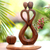 Wood statuette, 'Caring Partners' - Hand Made Suar Wood Statuette from Bali (image 2j) thumbail