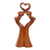 Wood statuette, 'Dreamy Dance' - Suar Wood Statuette with Dance Motif