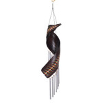 Coconut fiber wind chime, 'Morning Melody' - Artisan Crafted Coconut Fiber Wind Chime from Bali
