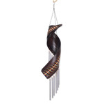Coconut fiber wind chime, 'Morning Melody' - Artisan Crafted Coconut Fiber Wind Chime from Bali