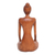 Wood statuette, 'Calm Down' - Suar Wood Statuette with Meditation Motif