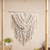 Cotton macrame wall hanging, 'Playful Ties' - Hand-Woven Cotton Macrame Wall Hanging thumbail