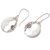 Garnet dangle earrings, 'One Moonlit Night' - Sterling Silver and Garnet Dangle Earrings (image 2b) thumbail