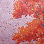 'Focus of Interest' - Acrylic Tree Painting on Canvas from Java